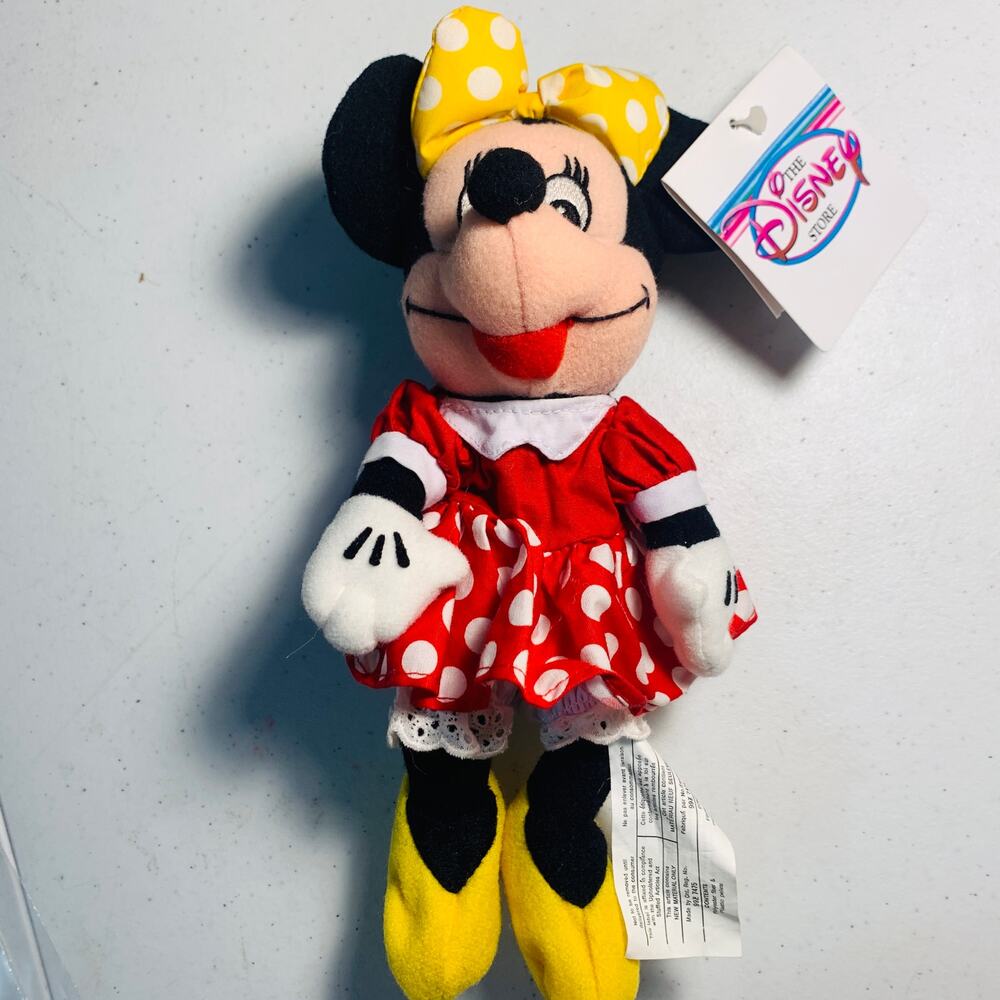 vintage The Disney Store mini bean bag plush stuffed animal Minnie Mouse 8 inch